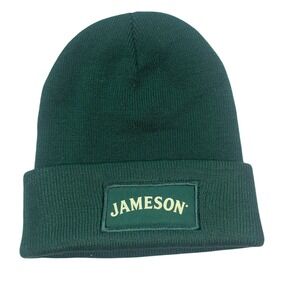 Jameson Green Beanie Hat Knit Logo Men's One Size